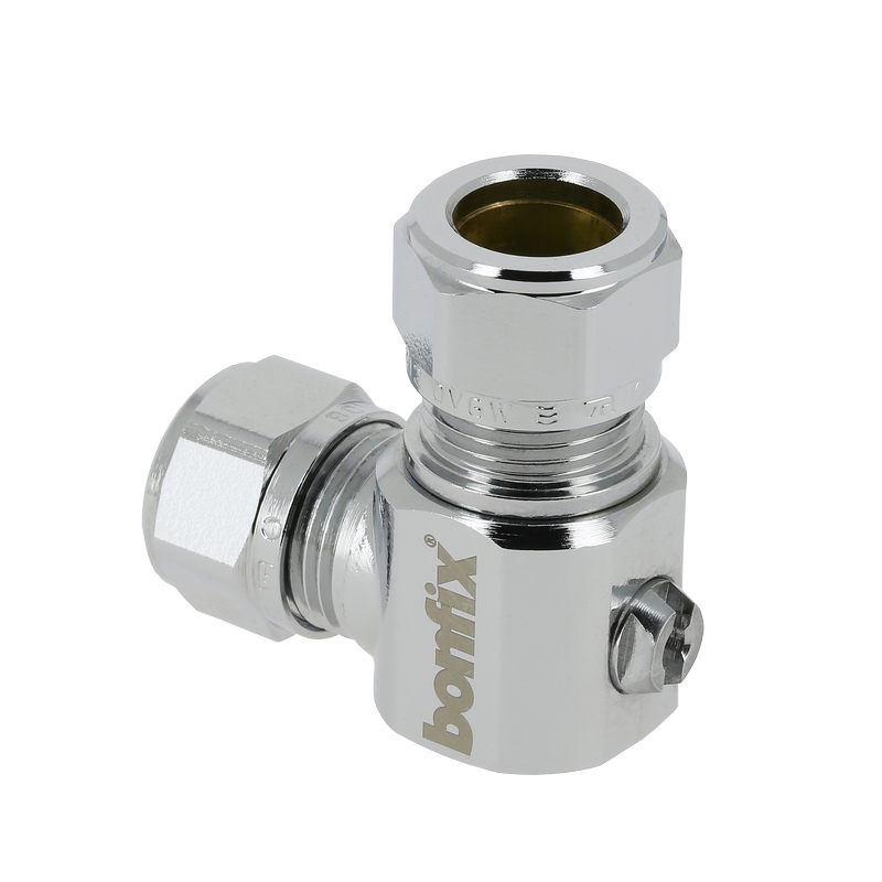 Knel Kogelkraan Haaks Chroom - 15MM