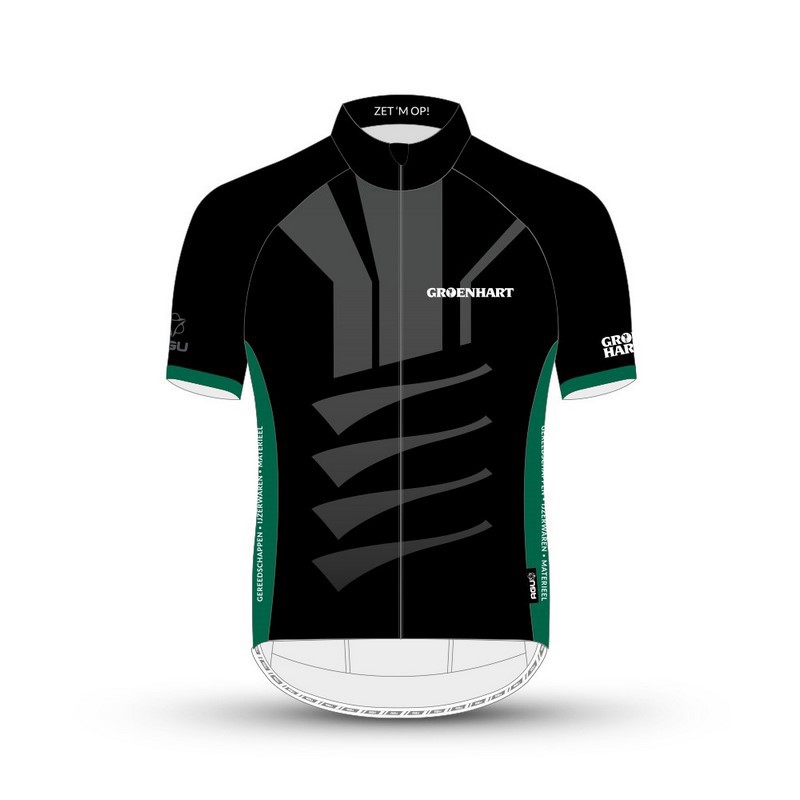 Fietsshirt Heren Agu Groenhart - PERFORMANCE ZWART XL
