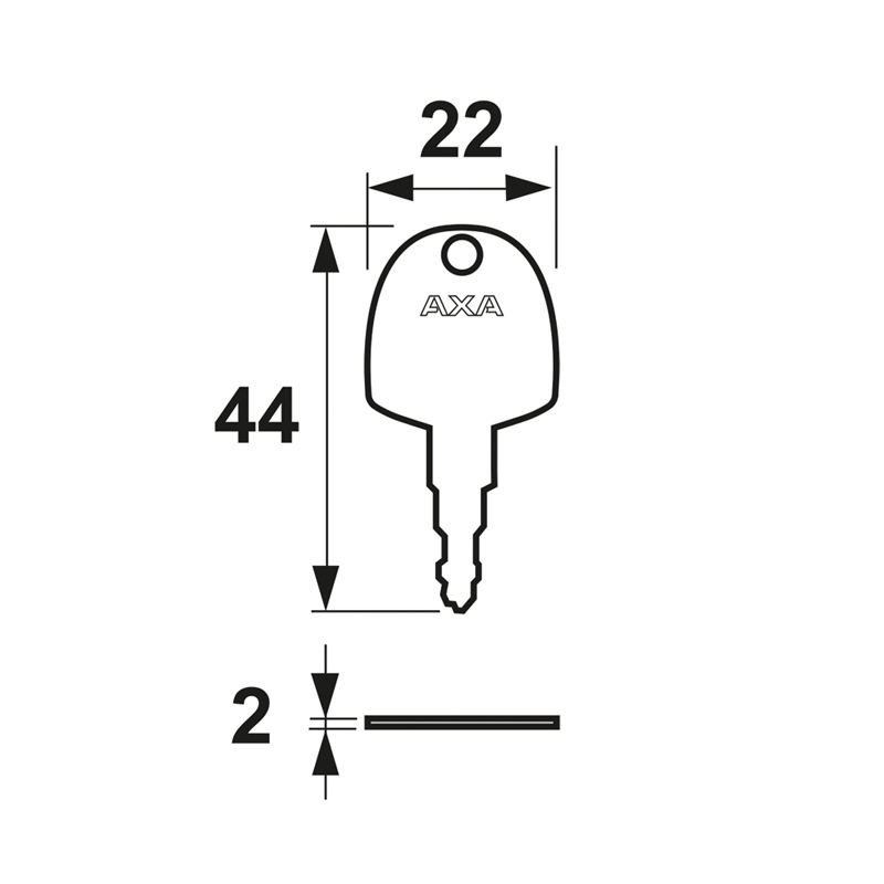 cilindersleutel axa-4