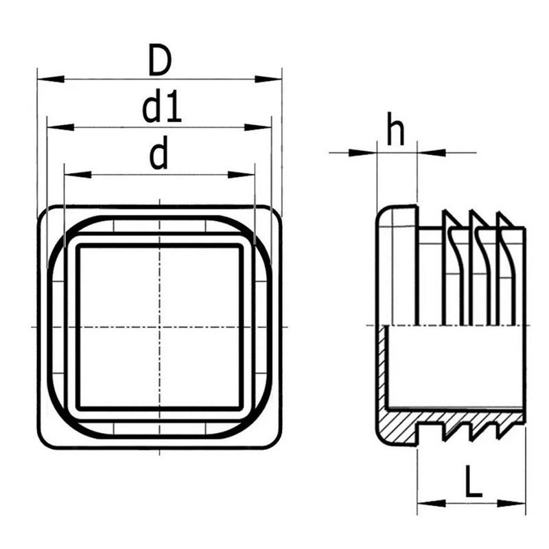 insteekdop kunststof zwart-4