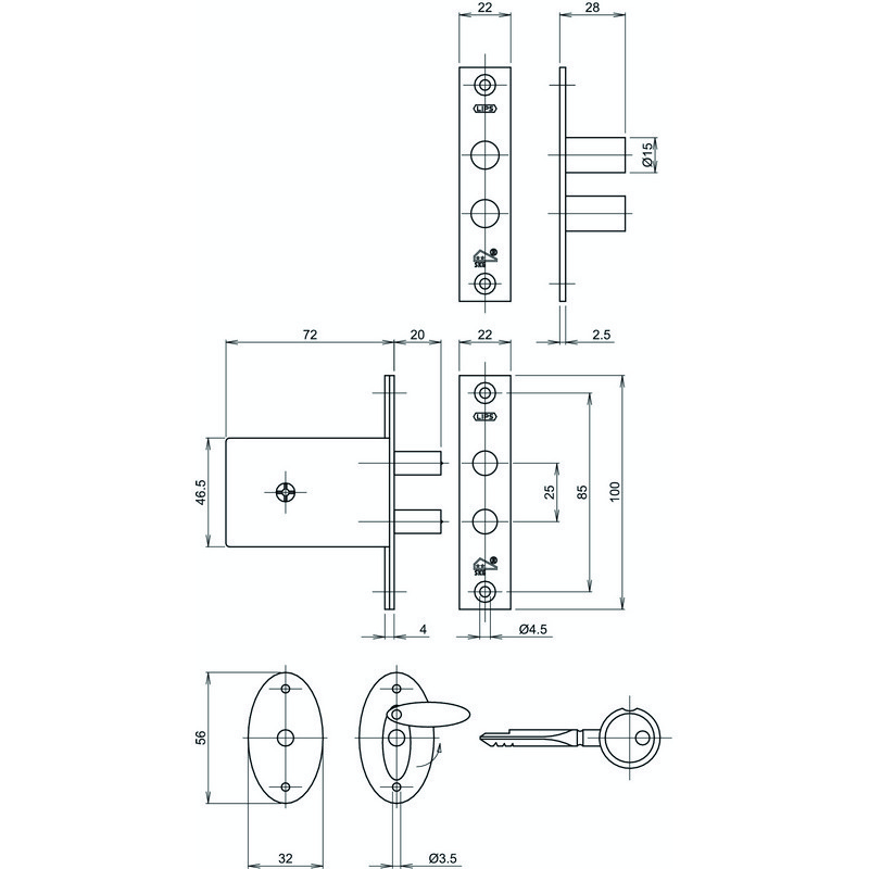veiligheidsbijzetpenslot insteek ikon-4