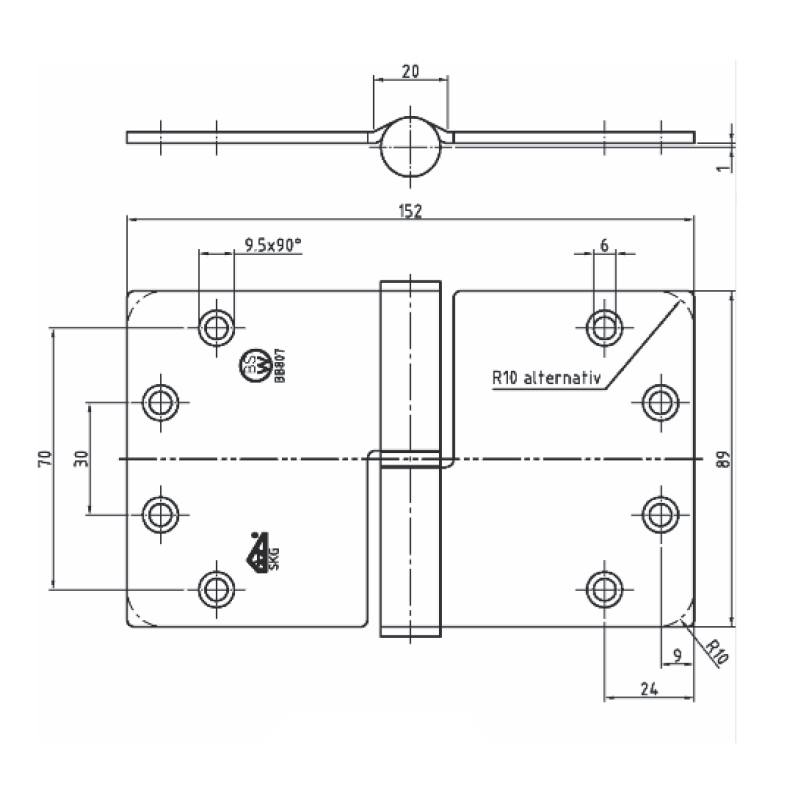 vh-kogelstiftpaumelle verzinkt bsw-3