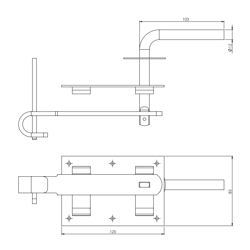 boerenklinkstel zwart epz-5