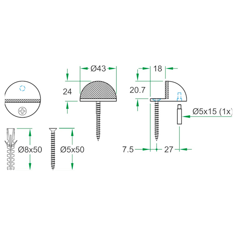 deurbuffer rvs a2 oxloc-7