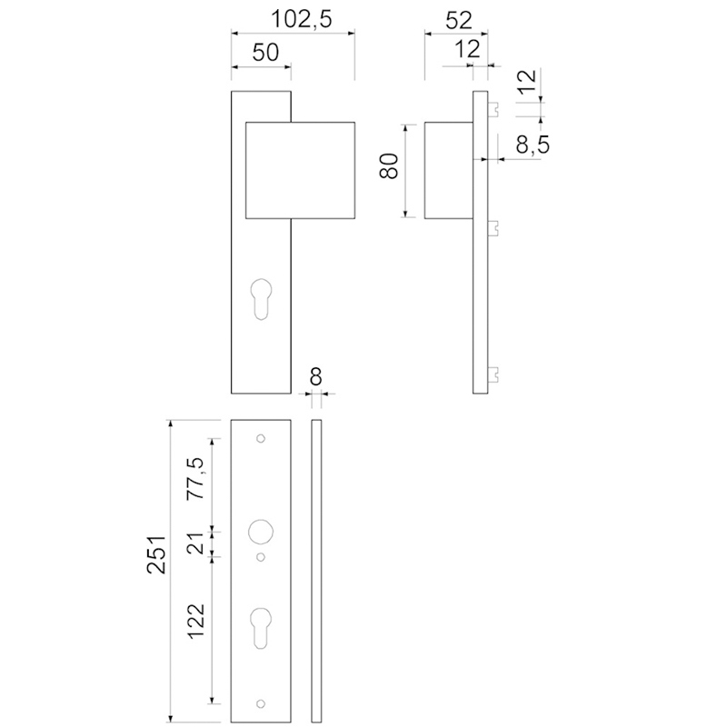 voordeurgarnituur f1 oxloc-9