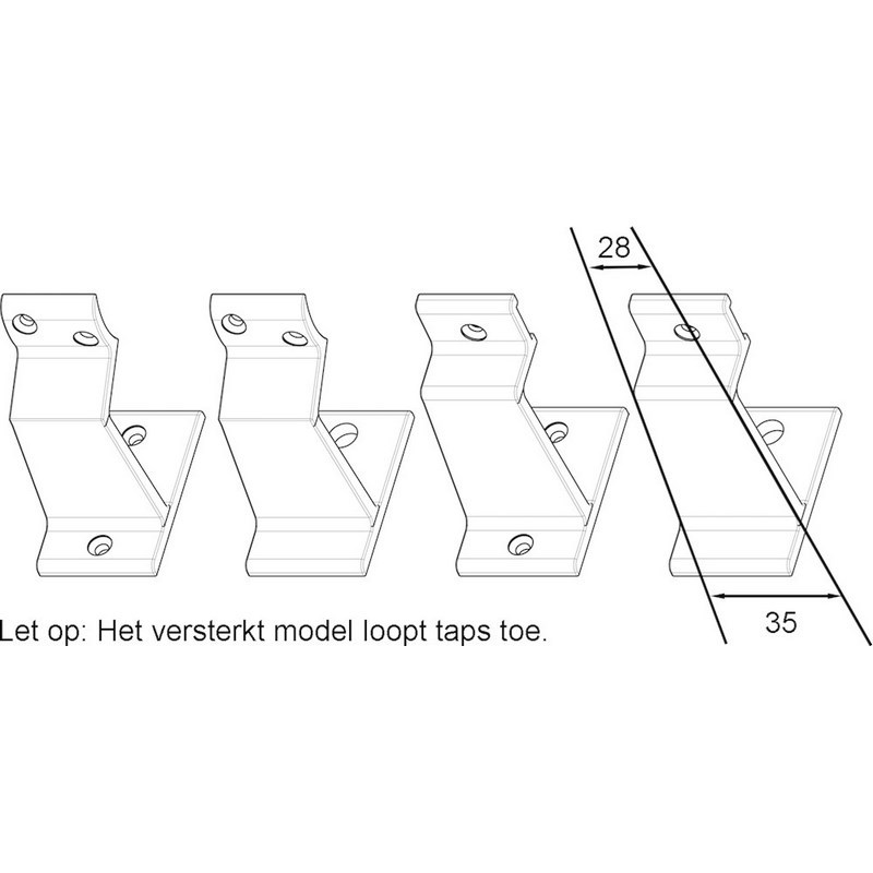leuninghouder aluminium f1 oxloc-3