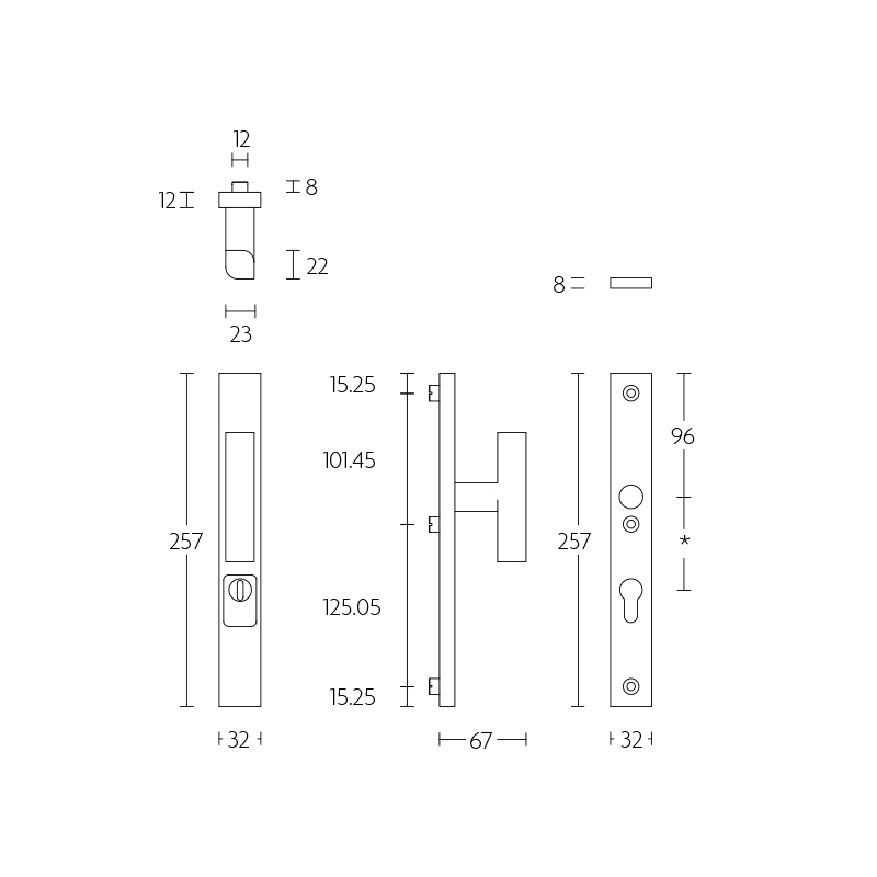 voordeursmalgarnituur rvs-3