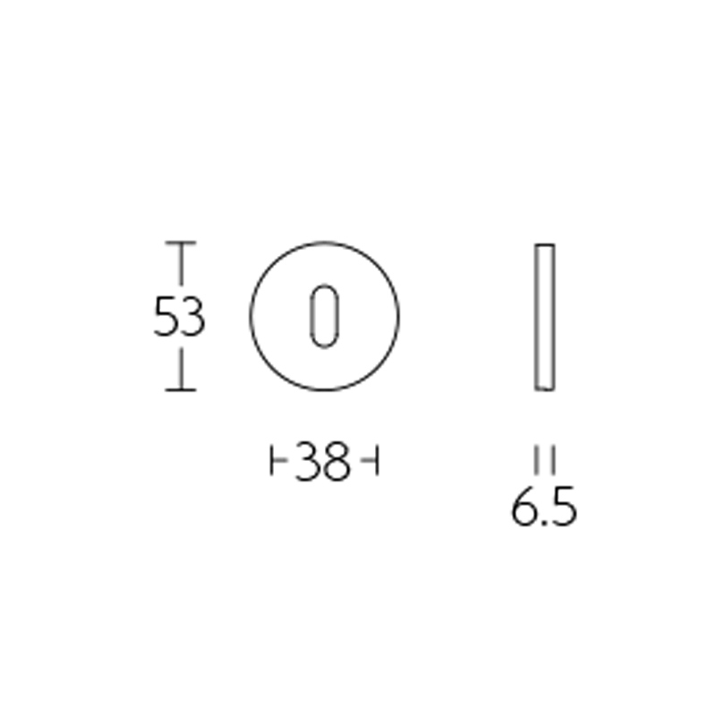 sleutelgatrozet rvs-3