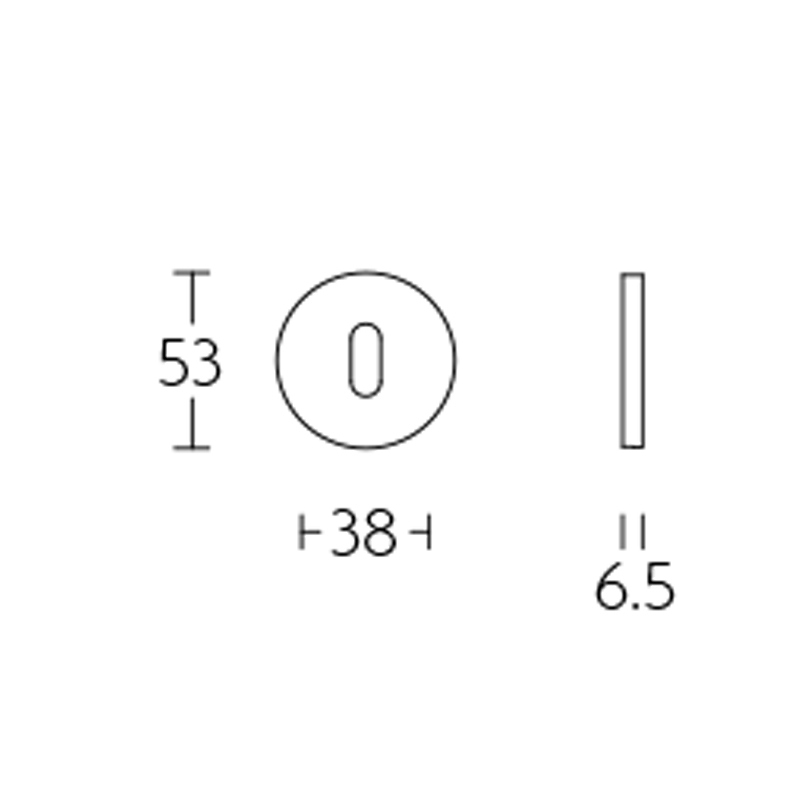 sleutelgatrozet rvs-3