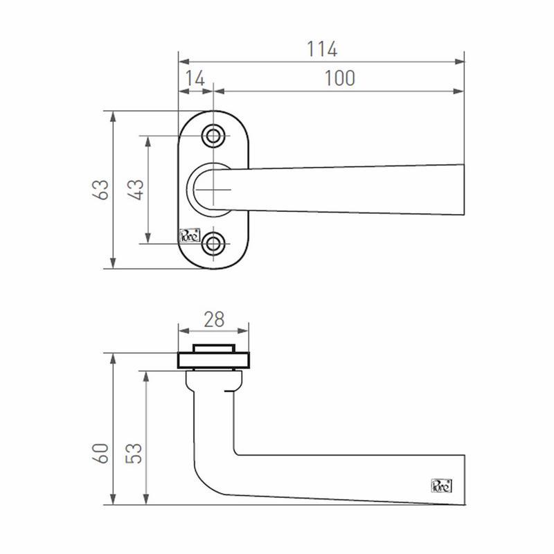 deurkruk verouderd ijzer zwart-3