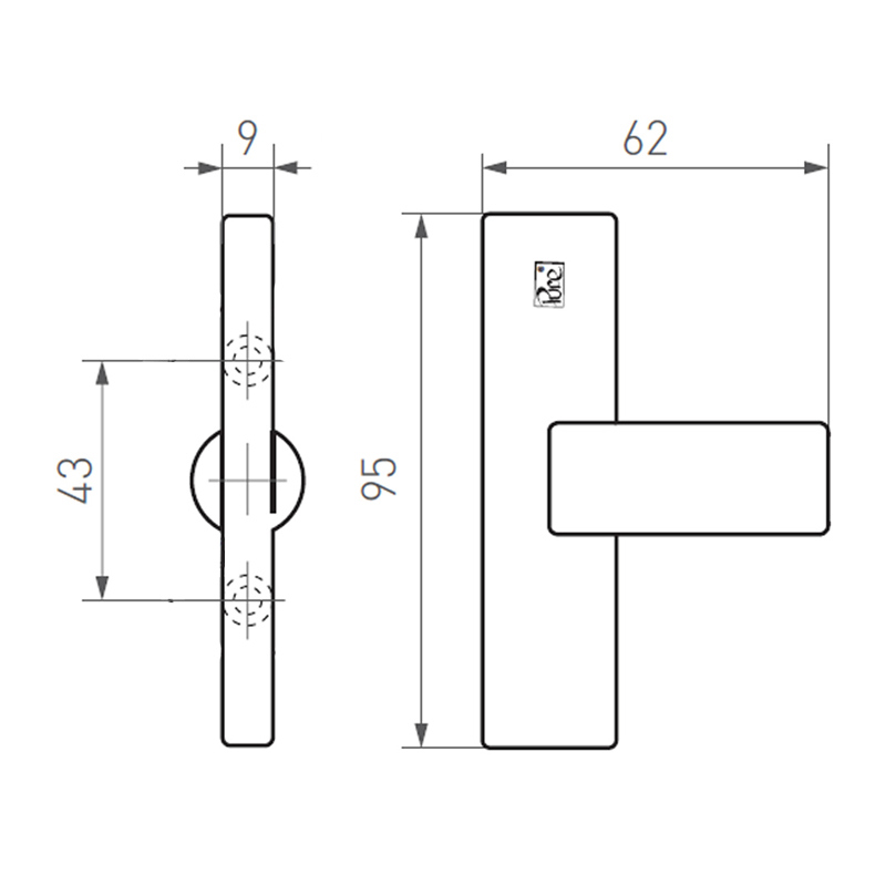 deurkruk verouderd ijzer zwart-3