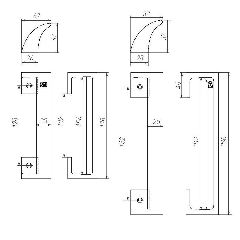 meubelgreep verouderd ijzer zwart-3