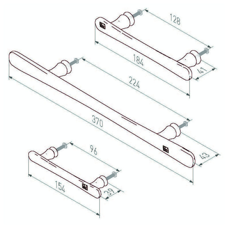 meubelgreep verouderd ijzer zwart-3