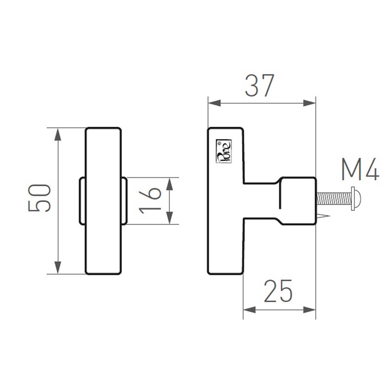 meubelknop verouderd ijzer zwart-3