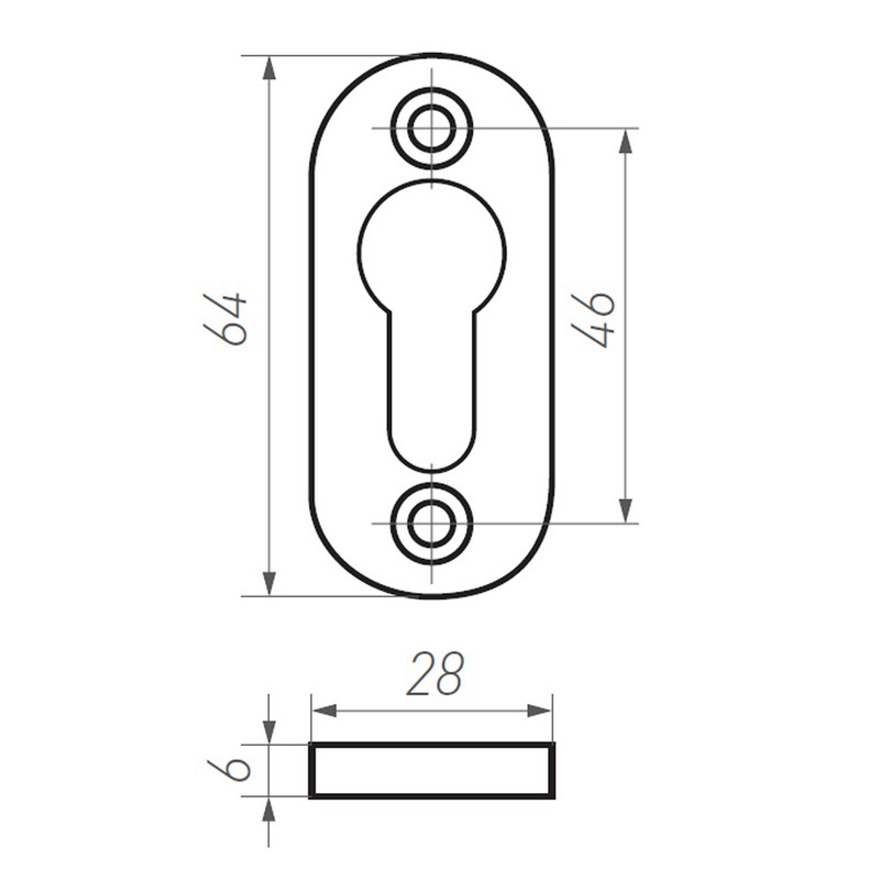 profielcilinderrozet mat wit brons-3