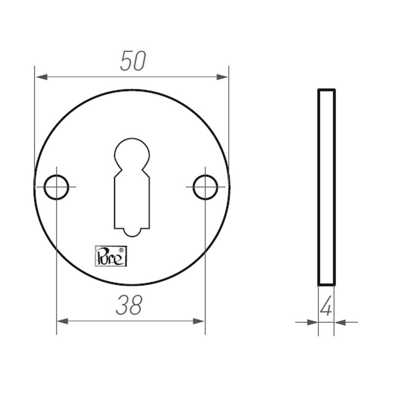 sleutelgatrozet ruw brons-3