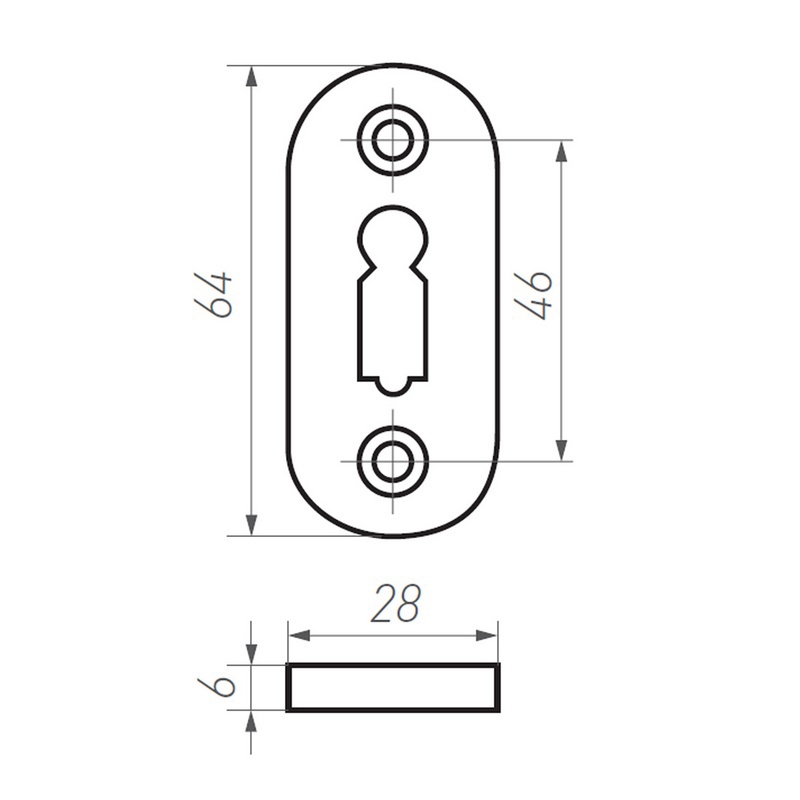 sleutelgatrozet ruw brons-3