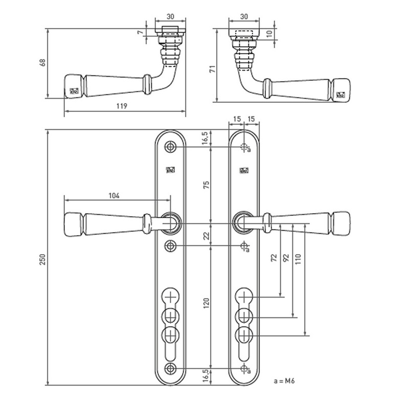 veiligheidsgarnituur ruw brons-3