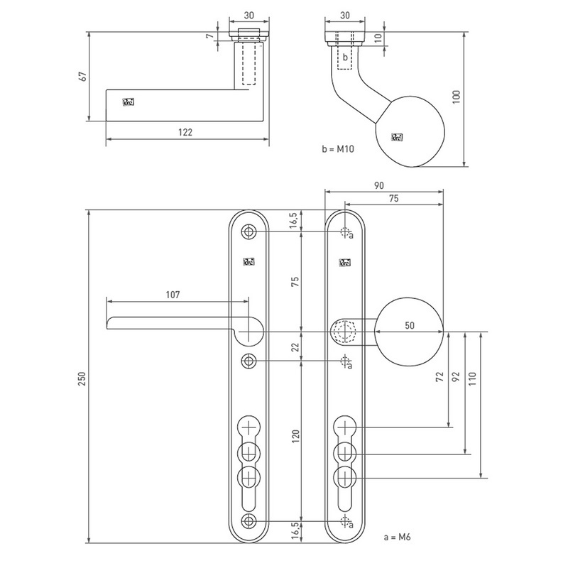 voordeursmalgarnituur wit brons-3