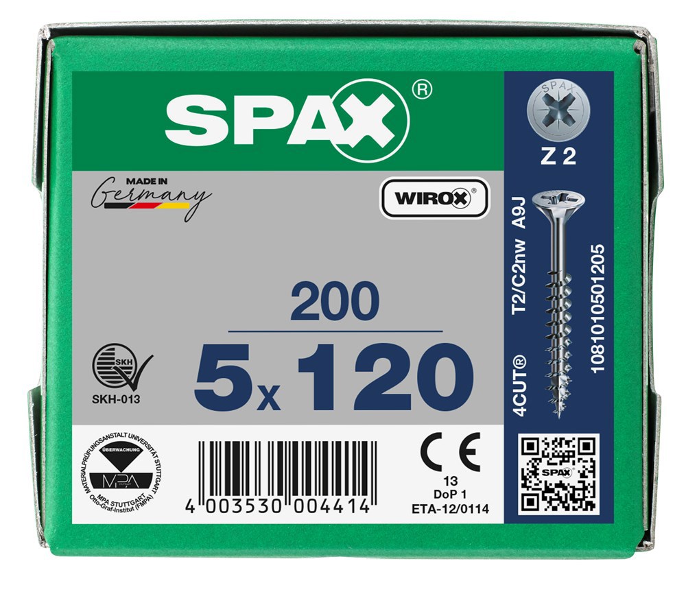 spaanplaatschroef wirox spax-6