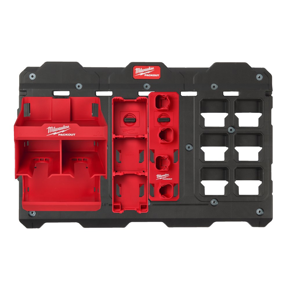 Startset Packout Milwaukee - 4-DELIG ROOD/ZWART