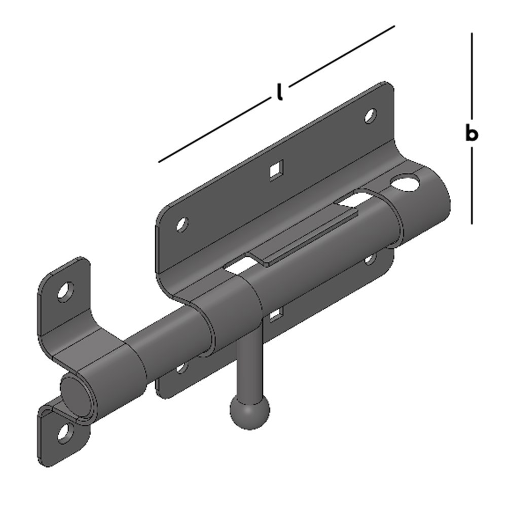 universeelgrendel zwart zv-4
