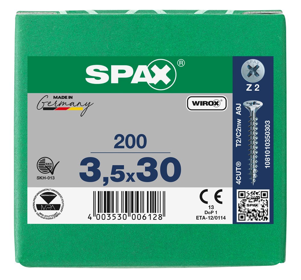 spaanplaatschroef wirox spax-6