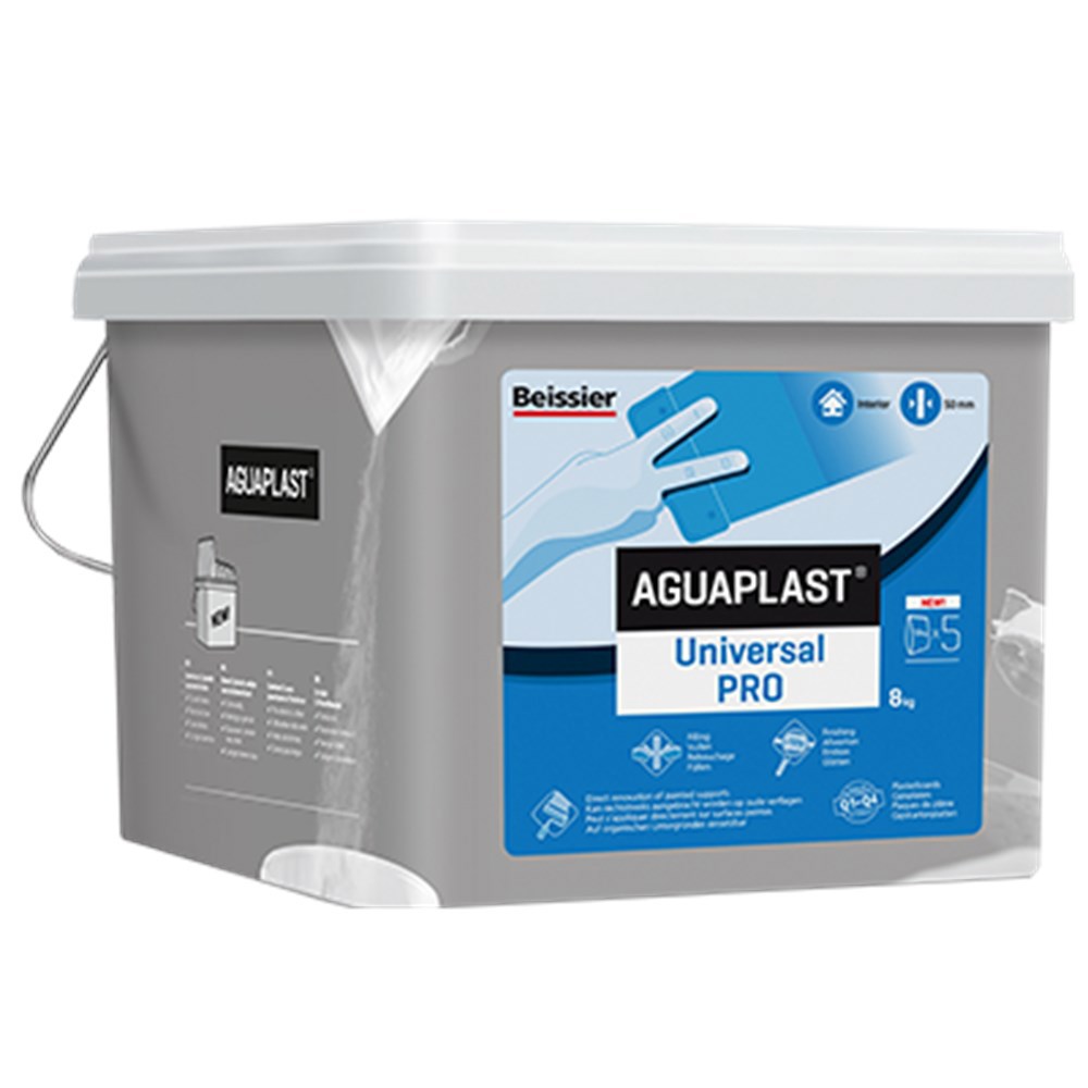 Vulmiddel Fill & Finish Aguaplast - UNIVERSAL PRO 8KG WIT