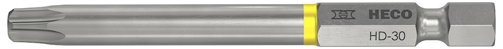 Schroefbit Lang Heco-Drive - HD30 (T30) 70mm 1/4" GEEL