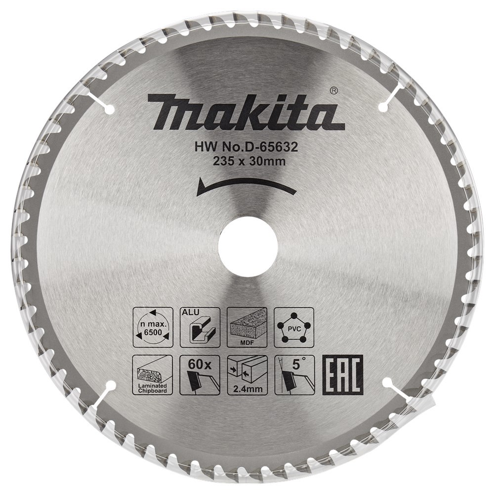 Cirkelzaagblad Hm Makita - 235X2.4X30MM 60T TCG