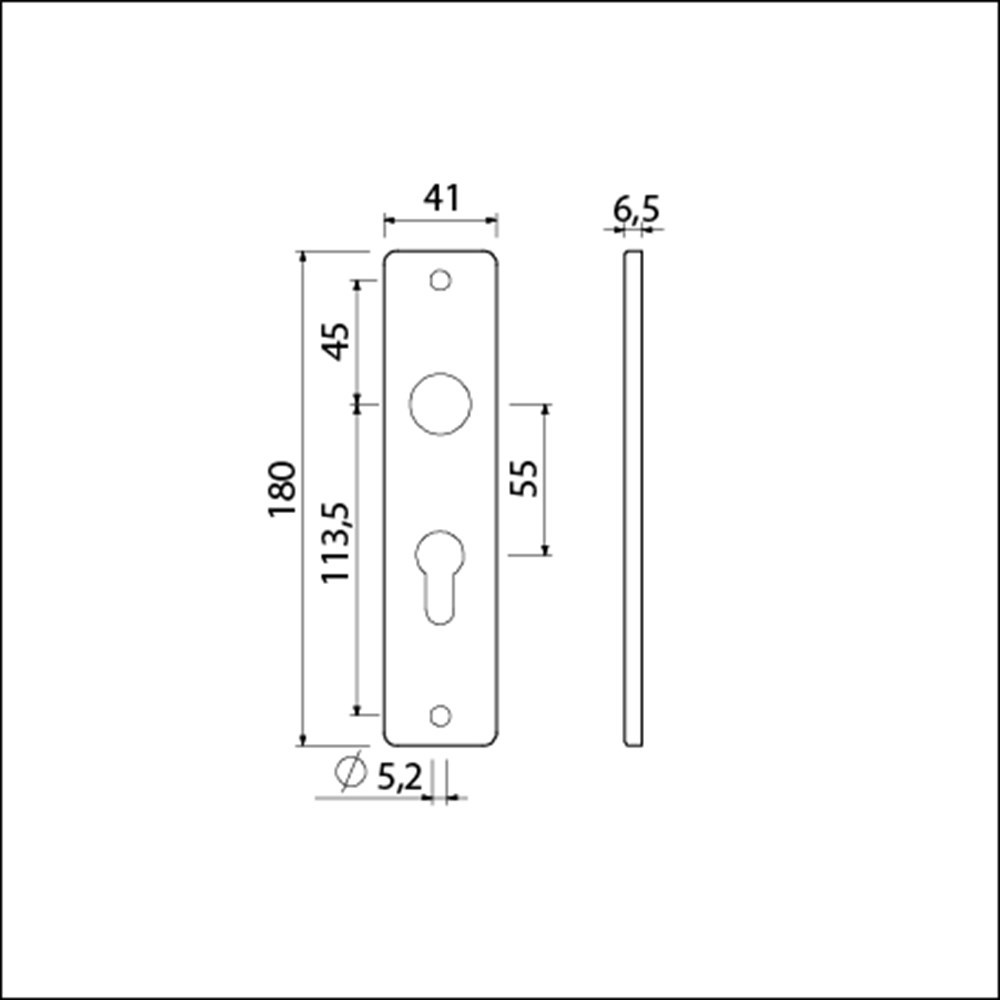 kortschild aluminium f2 ami-3