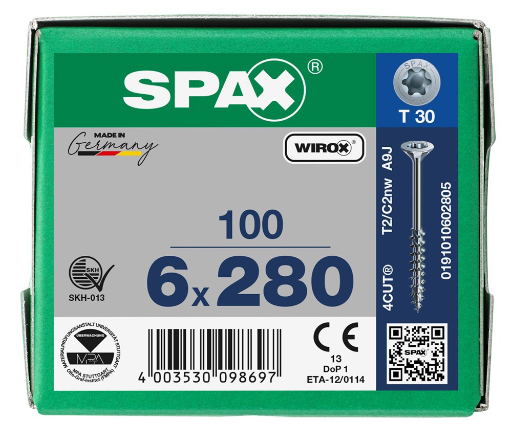 spaanplaatschroef wirox spax-6