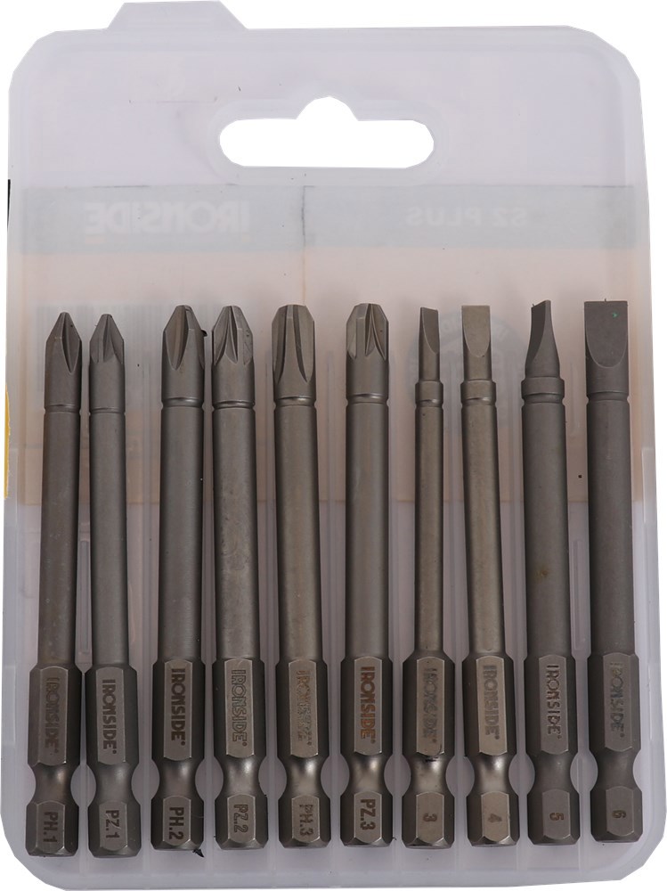 Schroefbitset Lang Ironside - 10-DELIG PH/PZ/SL 75MM