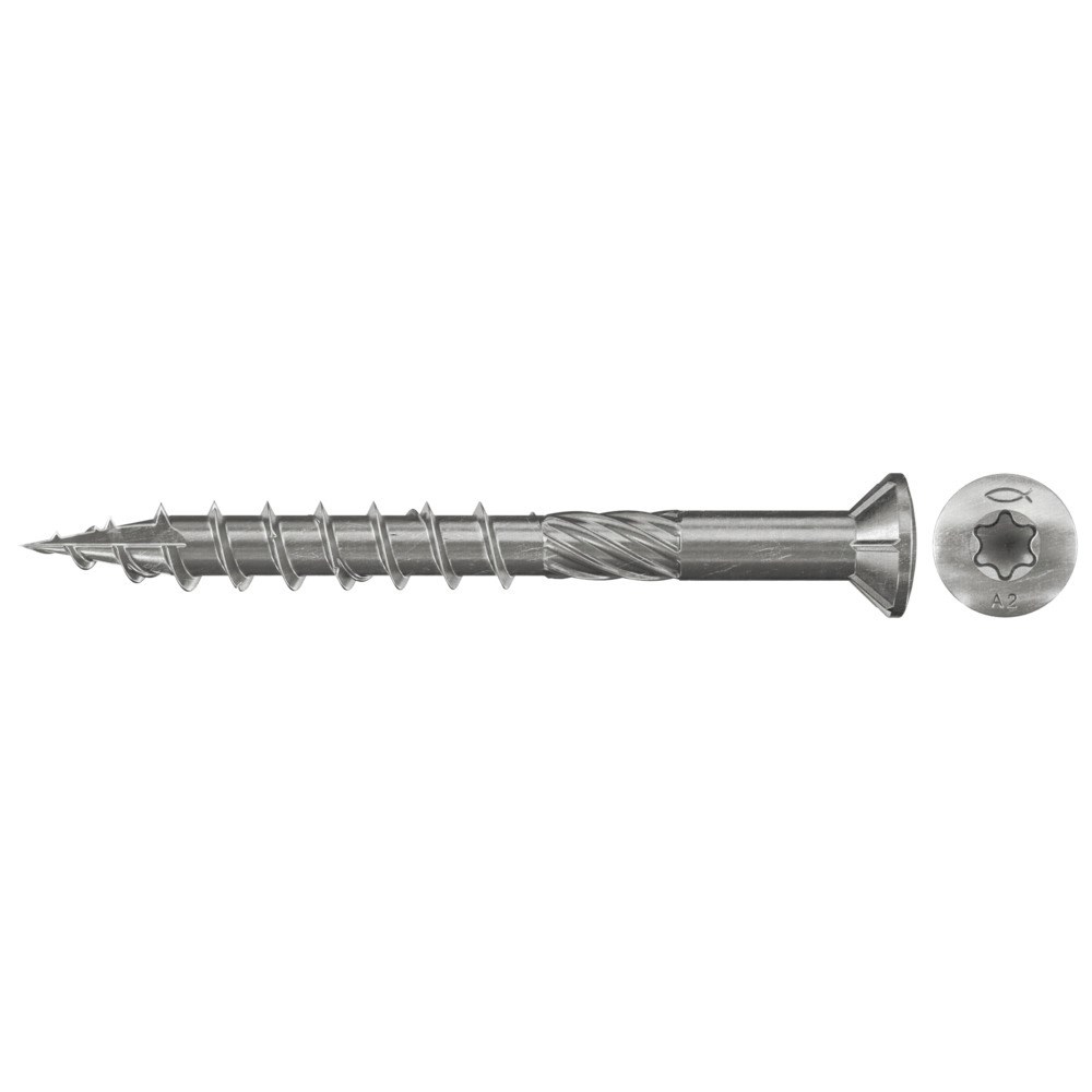 Vlonderschroef Rvs A2 Fischer - 5.0X 60MM PK T20