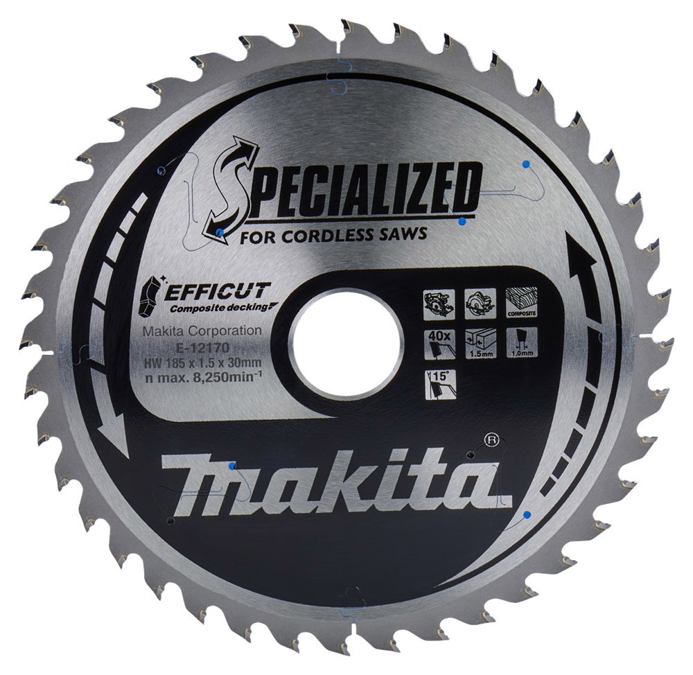 Cirkelzaagblad Hm Makita - 185X1.5X30MM 40T WPC