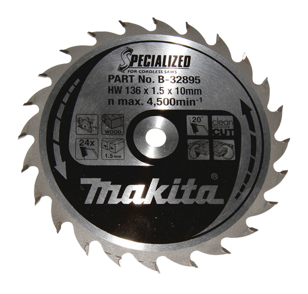Cirkelzaagblad Makita - 136X1.5X10MM 24T ATAF