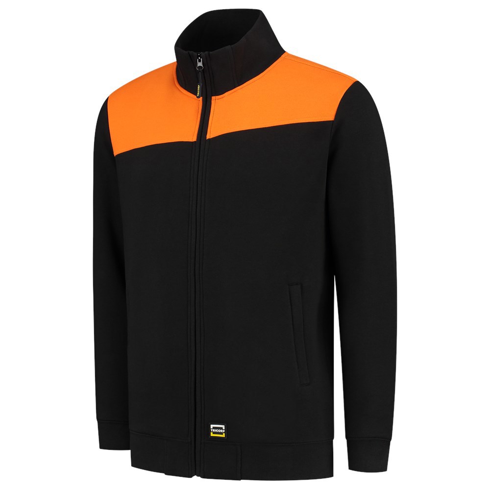 Sweatvest Bicolor Naden Tricorp - 302014 ZWART/ORANJE L