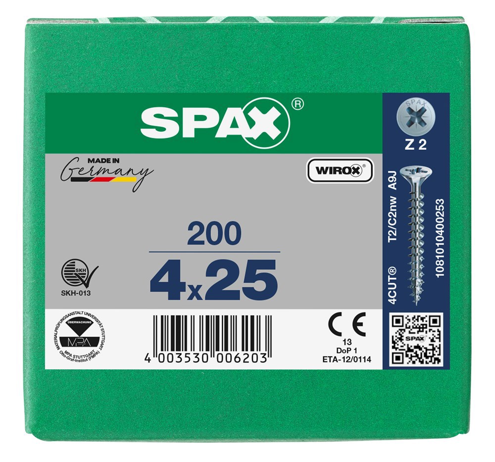 spaanplaatschroef wirox spax-6