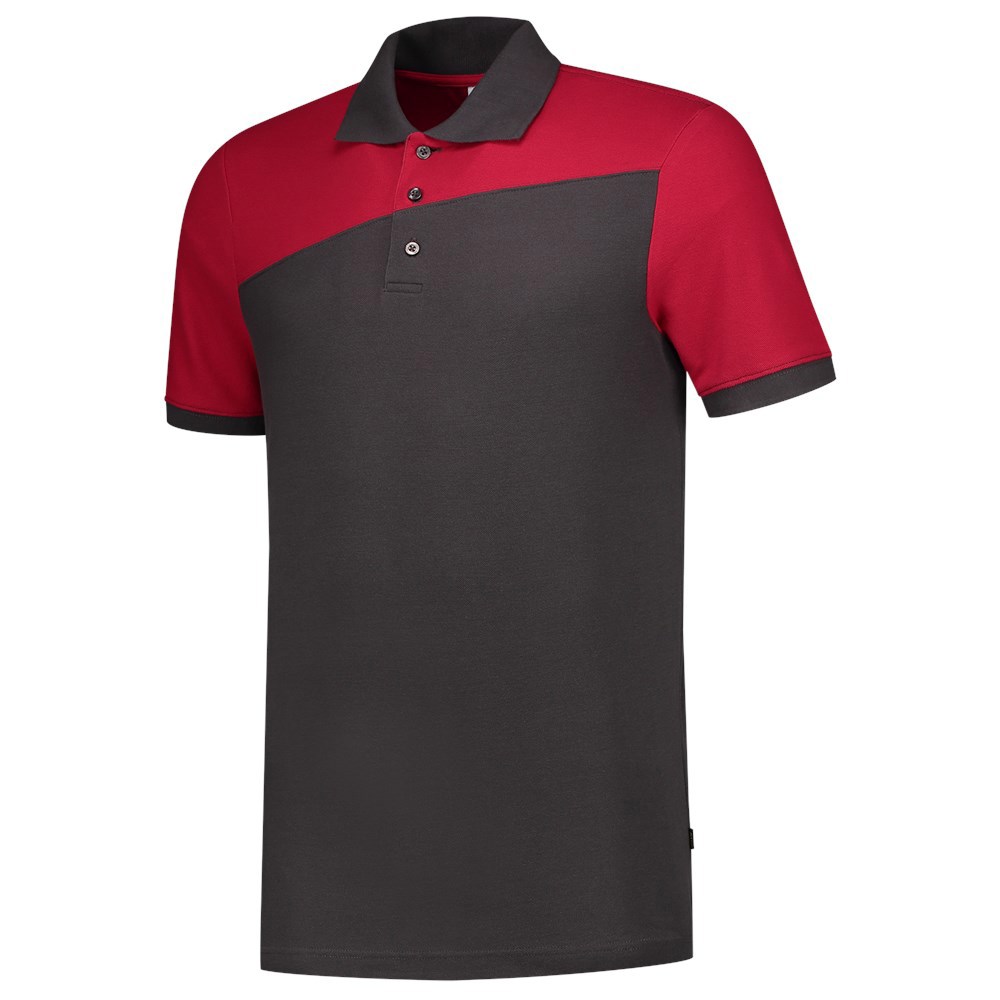 Poloshirt Bicolor Naden Tricorp - 202006 DONKERGRIJS/ROOD XS