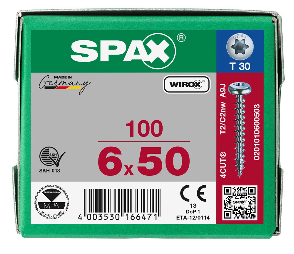 spaanplaatschroef wirox spax-6