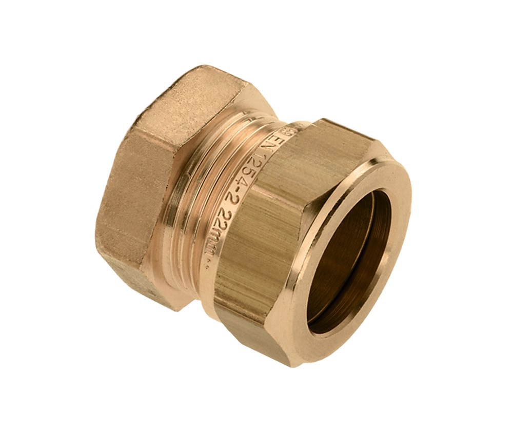 knel eindkoppeling messing