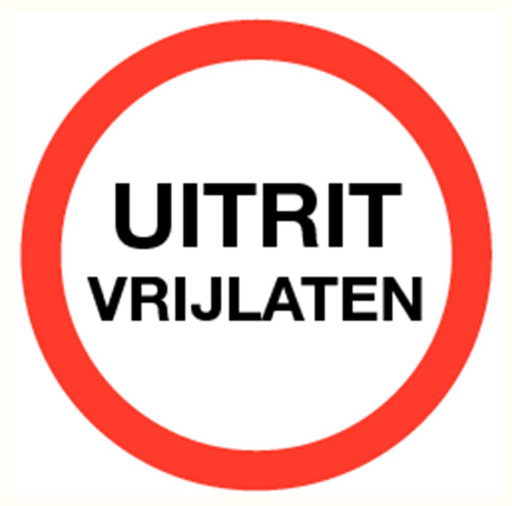 verbodsbord polypropyleen rood/wit