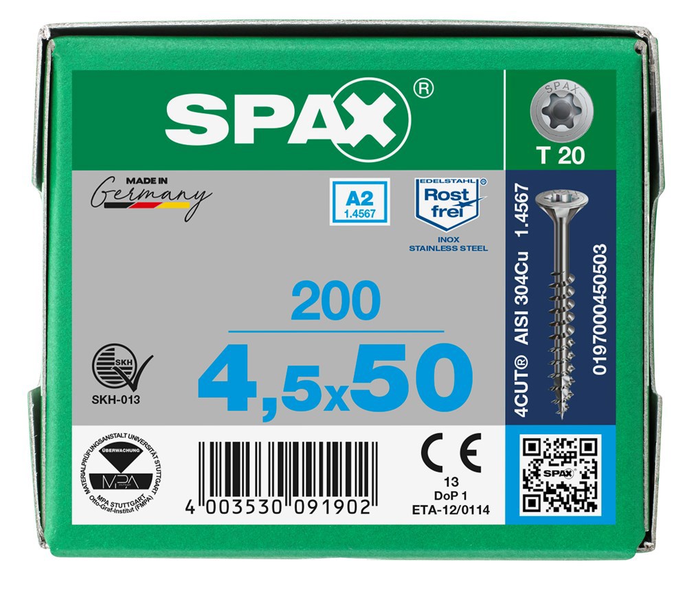 spaanplaatschroef rvs a2 spax-6