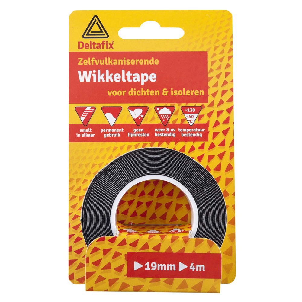Vulkaniserend Tape Deltafix - 19MM 4M ZWART