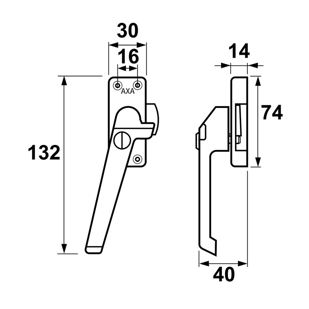 raamsluiting aluminium f2 axa-4