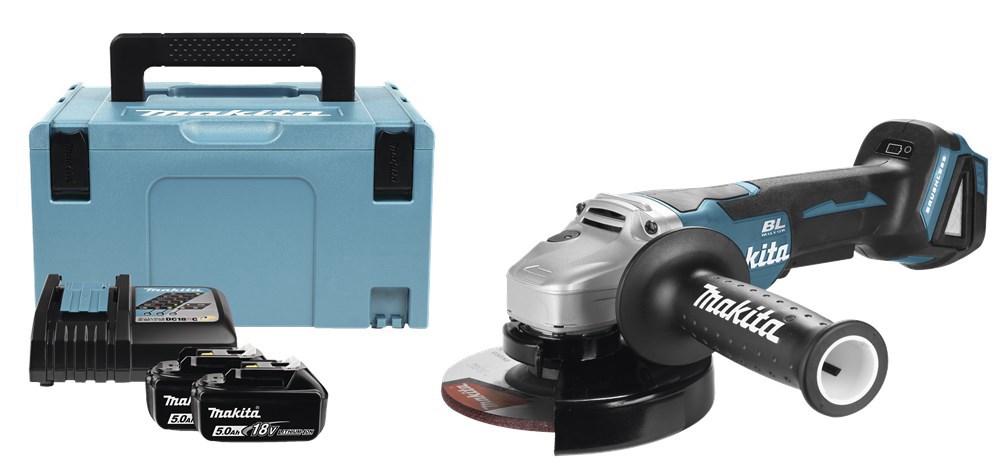 Accu Haakse Slijper Makita 125Mm - DGA505RTJ 18.0V