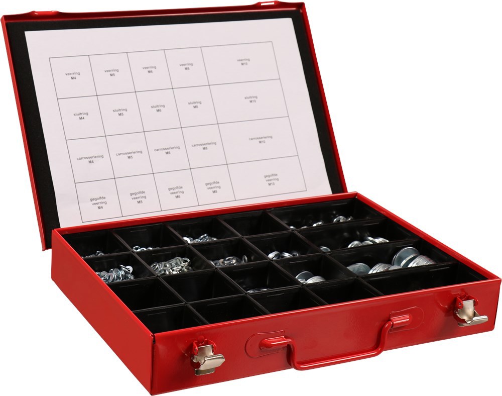 assortimentskoffer metaal rood kelfort