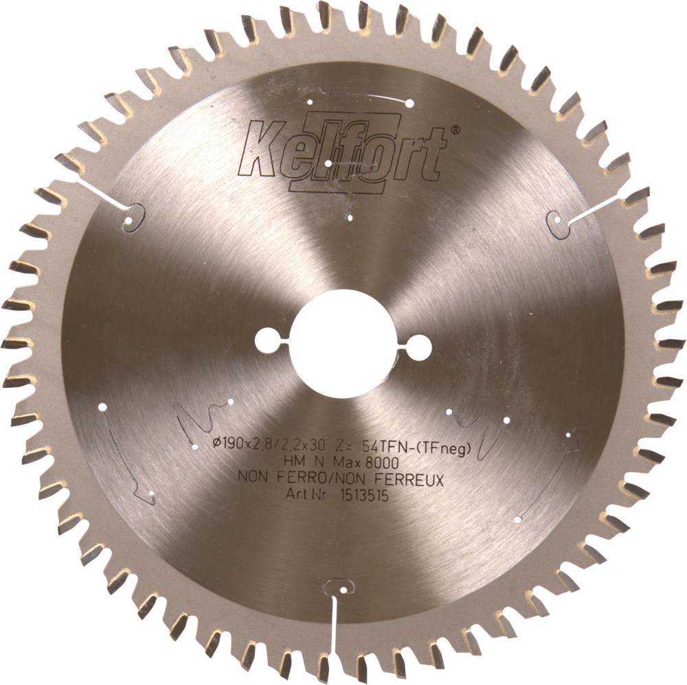 Cirkelzaagblad Hm Kelfort - 210X2.8X30MM 54TF NEGATIEF