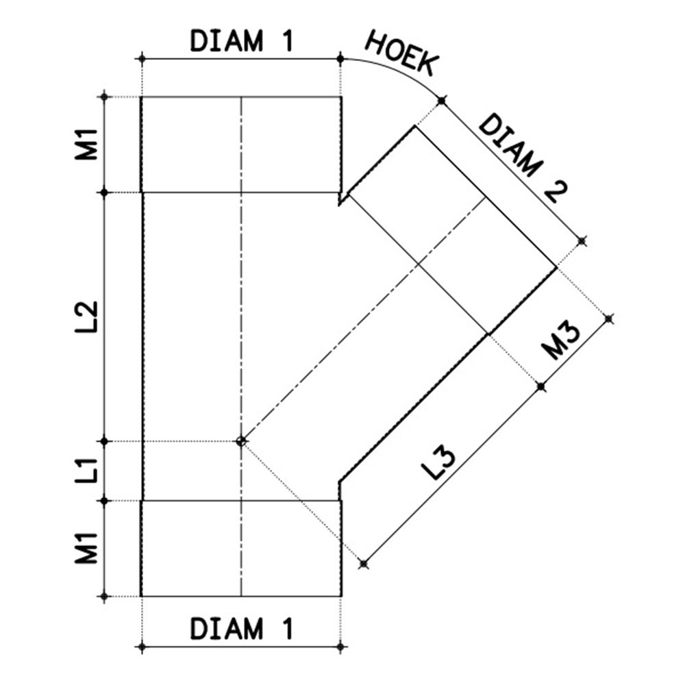 T-stuk pvc grijs rwa-3