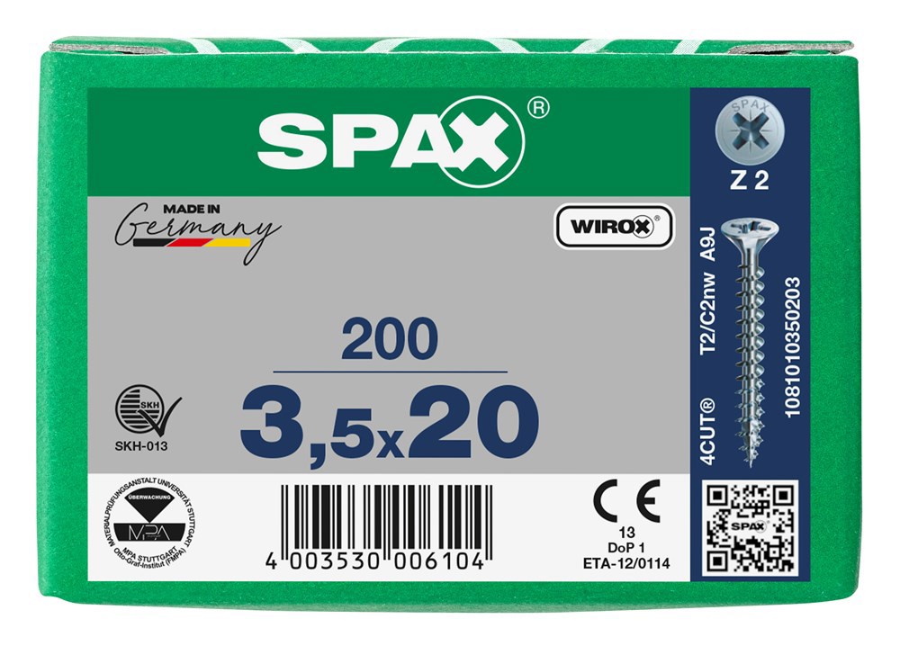 spaanplaatschroef wirox spax-6